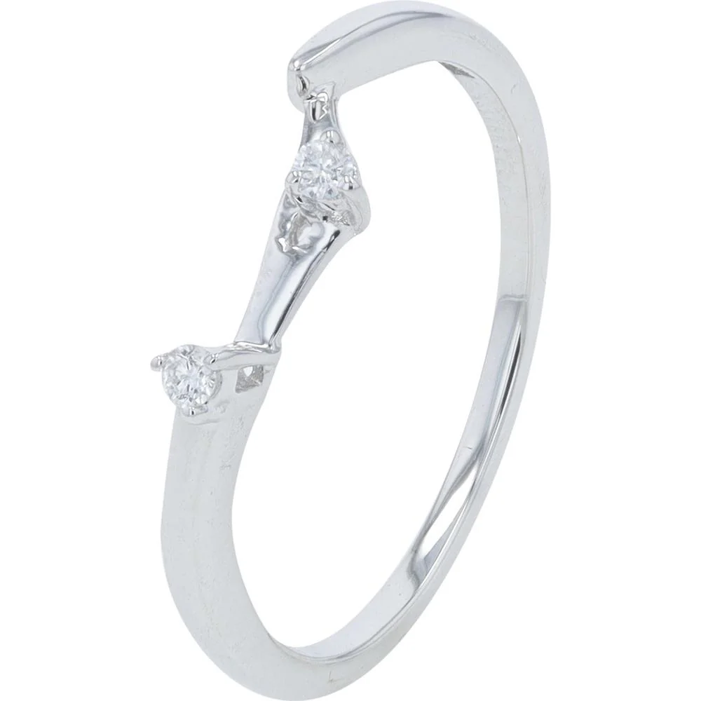 10K White Gold 0.25 Carat Diamond Bridal Set with Milgrain Detail and Prong Setting - Image 3