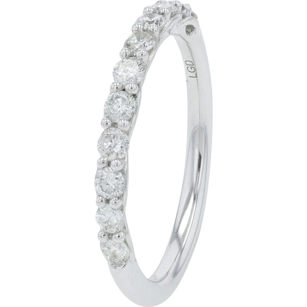 10K White Gold 2.00 Carat Lab Grown Diamond Bridal Set with 0.75 Carat Center Stone - Image 2
