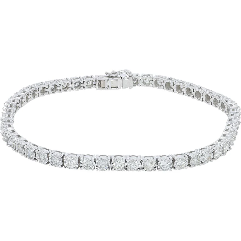 10K White Gold 3 Carat Diamond Tennis Bracelet - 3.00 Carat Total Diamond Weight - Image 2