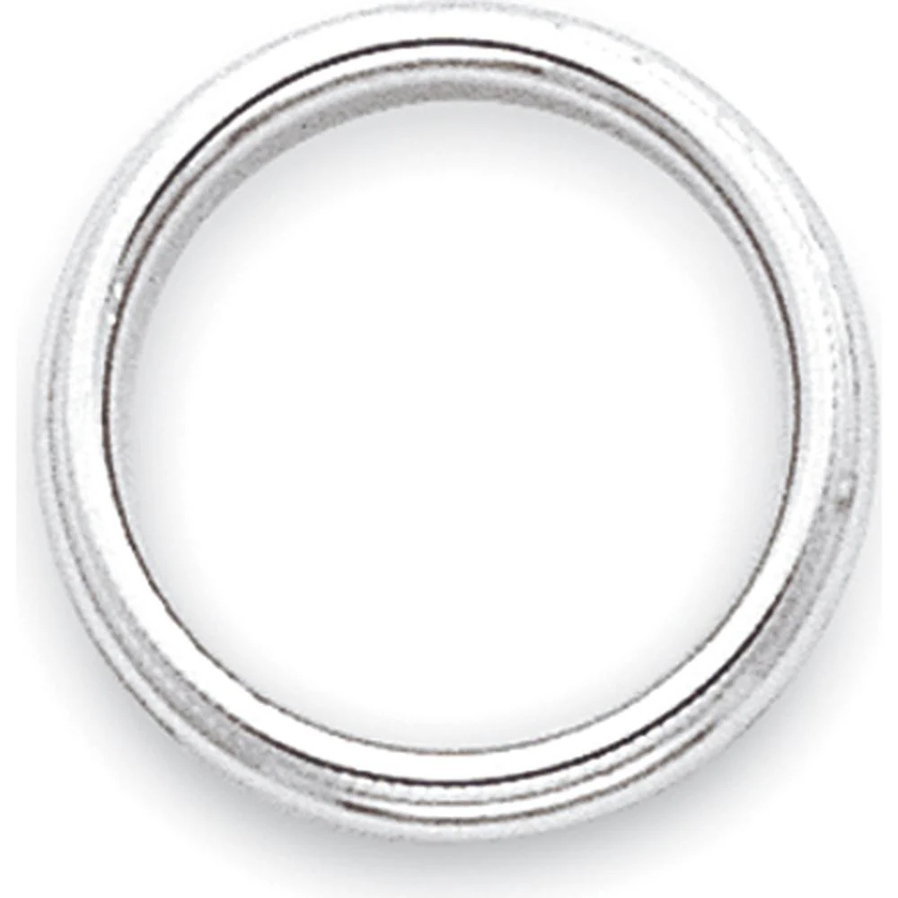 10K White Gold 3mm Milgrain Half Round Wedding Band - Size 6 by Luciano & Cie - Image 2
