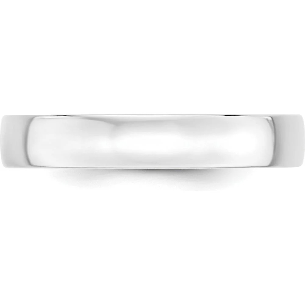 10K White Gold 4mm Lightweight Comfort Fit Wedding Band - Size 9 by Luciano & Cie - Image 2