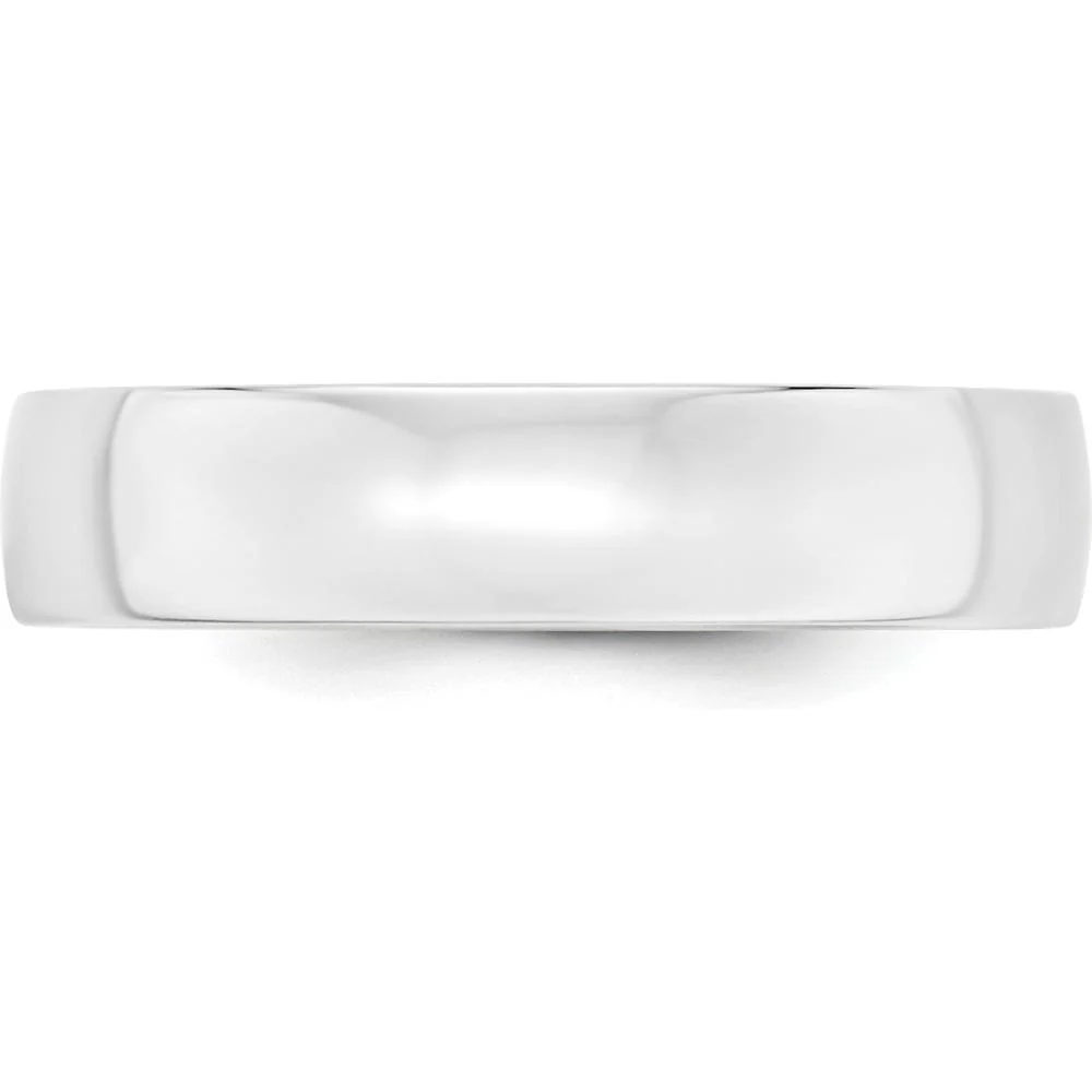 10K White Gold 5mm Lightweight Comfort Fit Wedding Band - Size 6.5 by Luciano & Cie - Image 2