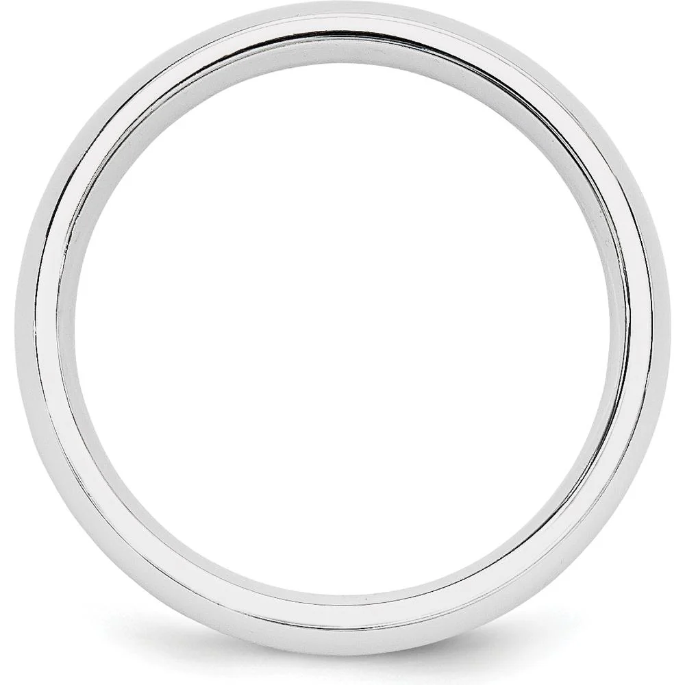 10K White Gold 5mm Standard Weight Comfort Fit Wedding Band - Size 10.5 by Luciano & Cie - Image 2