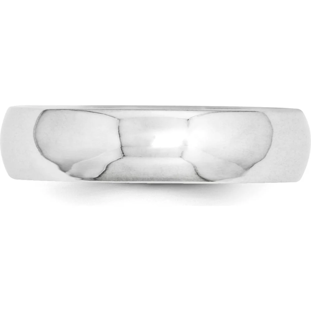 10K White Gold 5mm Standard Weight Comfort Fit Wedding Band - Size 10.5 by Luciano & Cie - Image 4