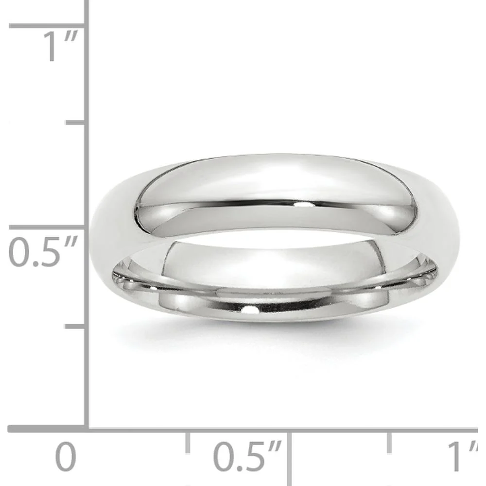 10K White Gold 5mm Standard Weight Comfort Fit Wedding Band - Size 10.5 by Luciano & Cie - Image 5