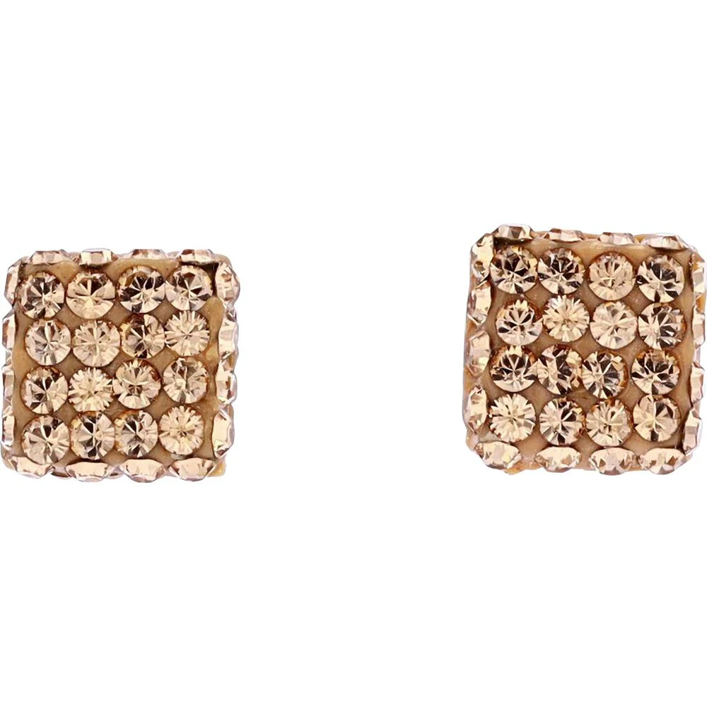 10K White Gold Colorado Topaz Crystal Stud Earrings - 1.0 Carat Total Topaz Weight