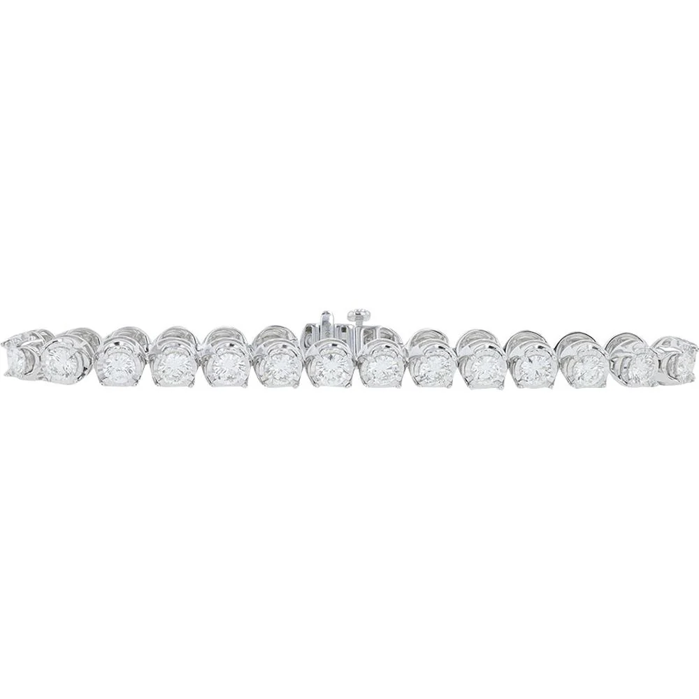10K White Gold Lab Grown Diamond Tennis Bracelet - 7.00 Carat Total Diamond Weight