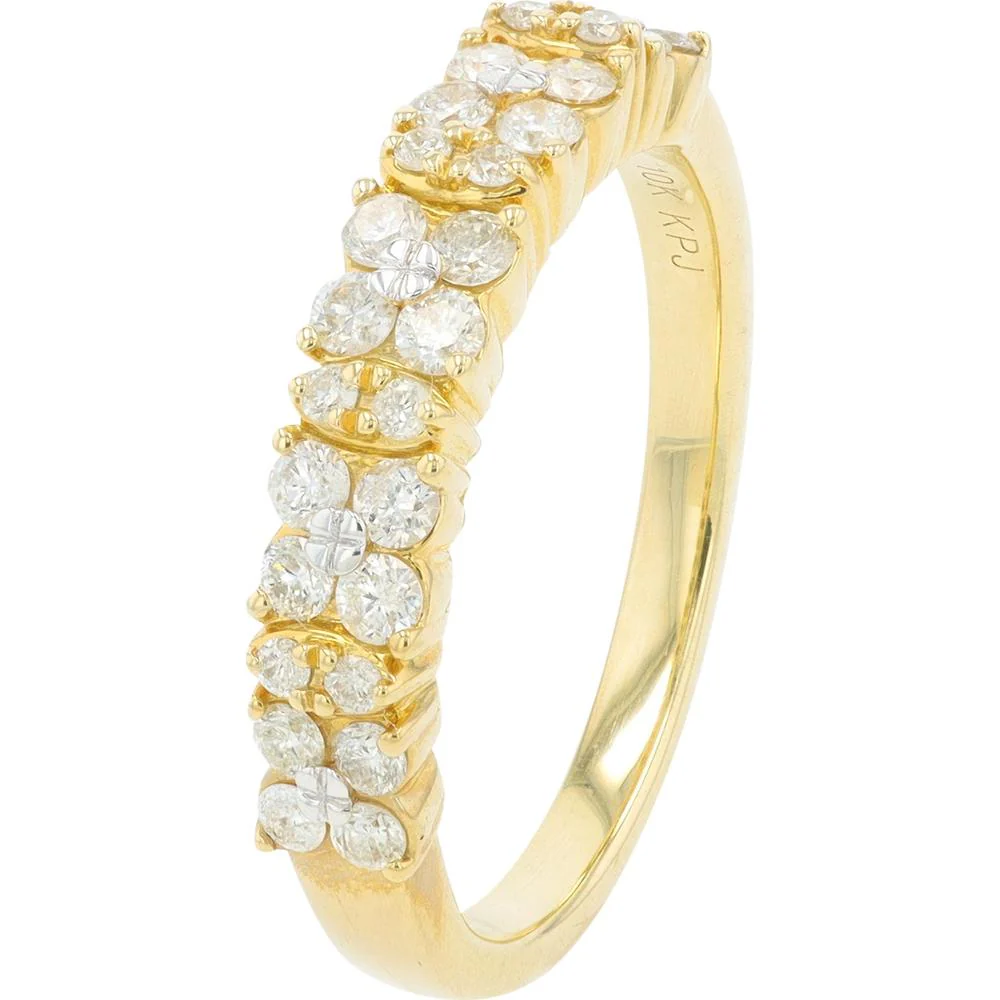 10K Yellow Gold 0.50 Carat Diamond Ring - Prong Set Sparkling Diamonds