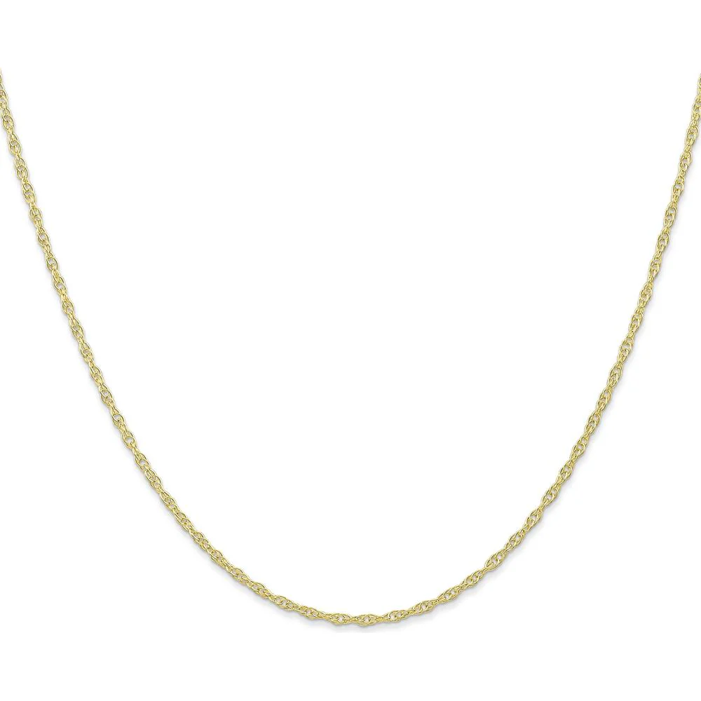 10K Yellow Gold 18" Carded Cable Rope Chain - 1.35mm Width by Oro Pregiato - Image 2