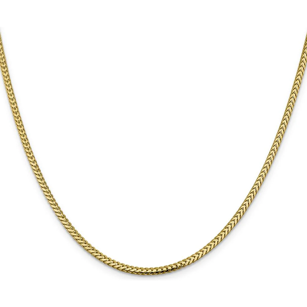 10K Yellow Gold 24" 2.3mm Franco Chain Necklace with Lobster Clasp by Oro Pregiato - Image 2