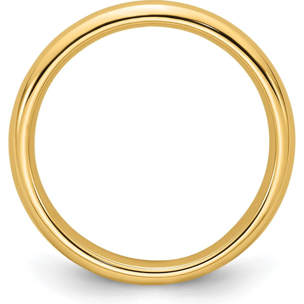 10K Yellow Gold 3mm Comfort Fit Wedding Band - Size 4 by Luciano & Cie - Image 3