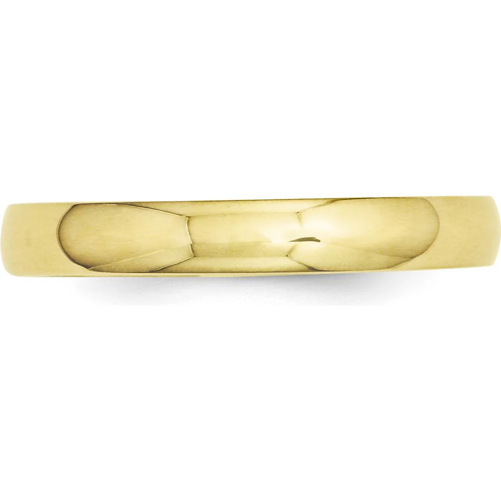 10K Yellow Gold 3mm Half Round Wedding Band - Size 4 by Luciano & Cie - Image 4