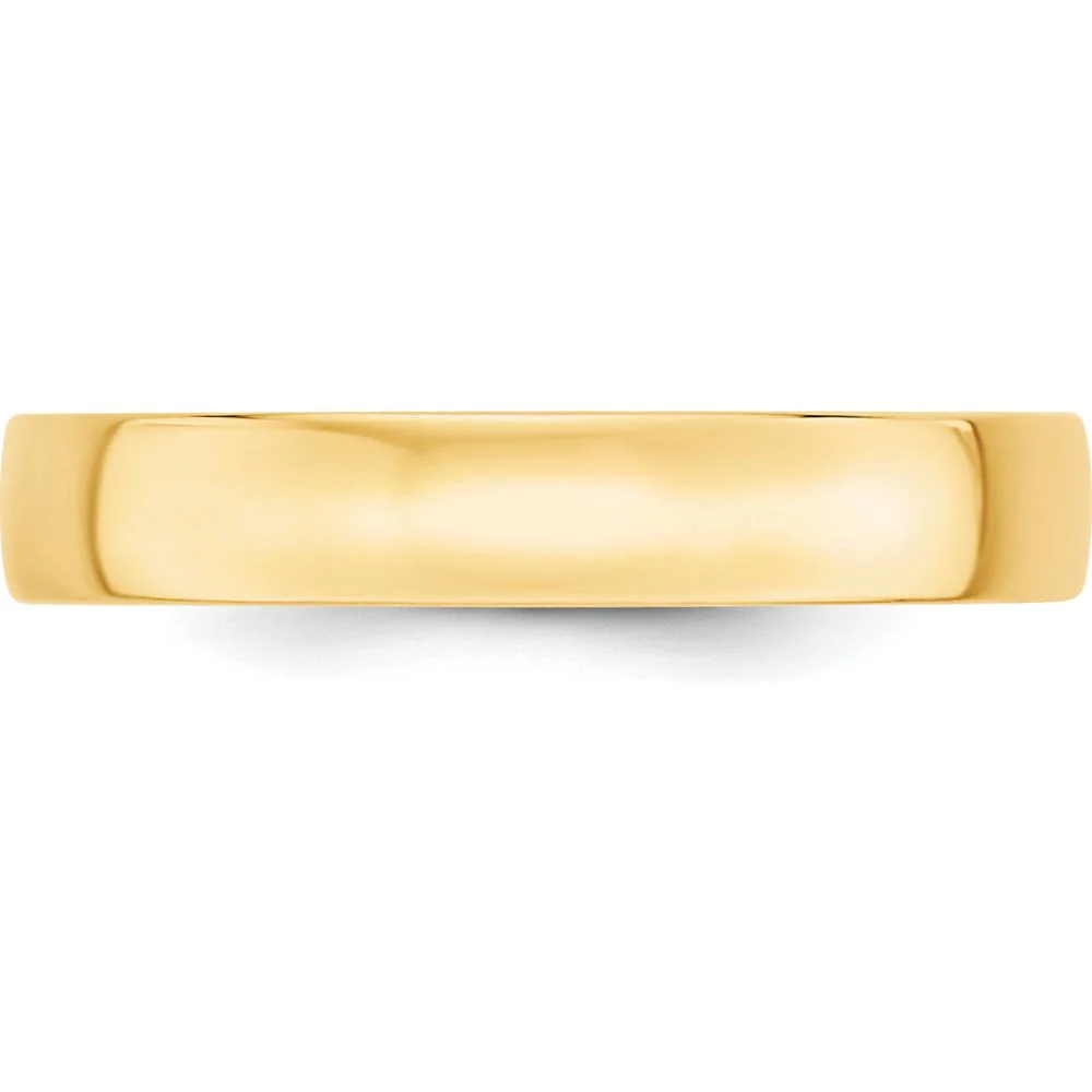 10K Yellow Gold 4mm Lightweight Comfort Fit Wedding Band - Size 6, Polished and Engravable by Luciano & Cie - Image 2