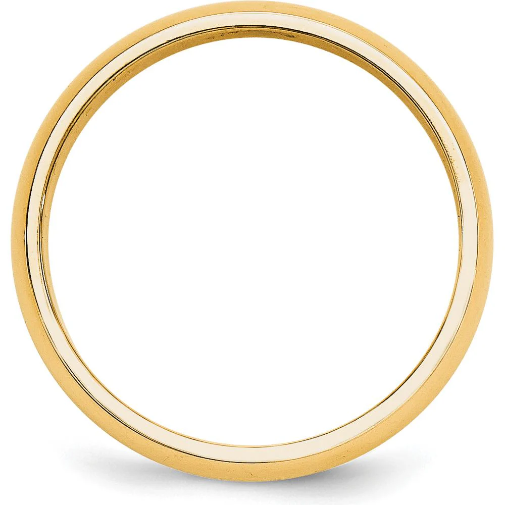 10K Yellow Gold 5mm Half Round Wedding Band - Size 9 by Luciano & Cie - Image 2