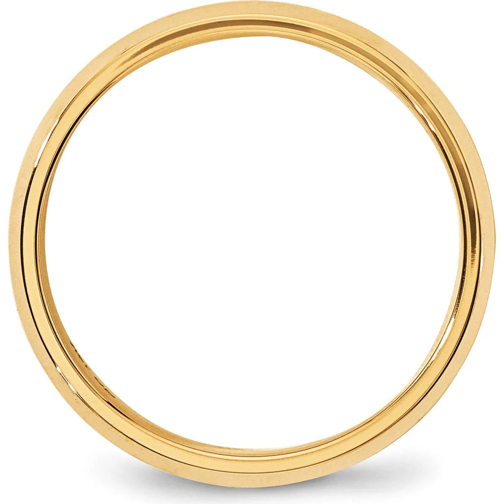 10K Yellow Gold 6mm Beveled Edge Comfort Fit Wedding Band - Size 7.5 by Luciano & Cie - Image 2
