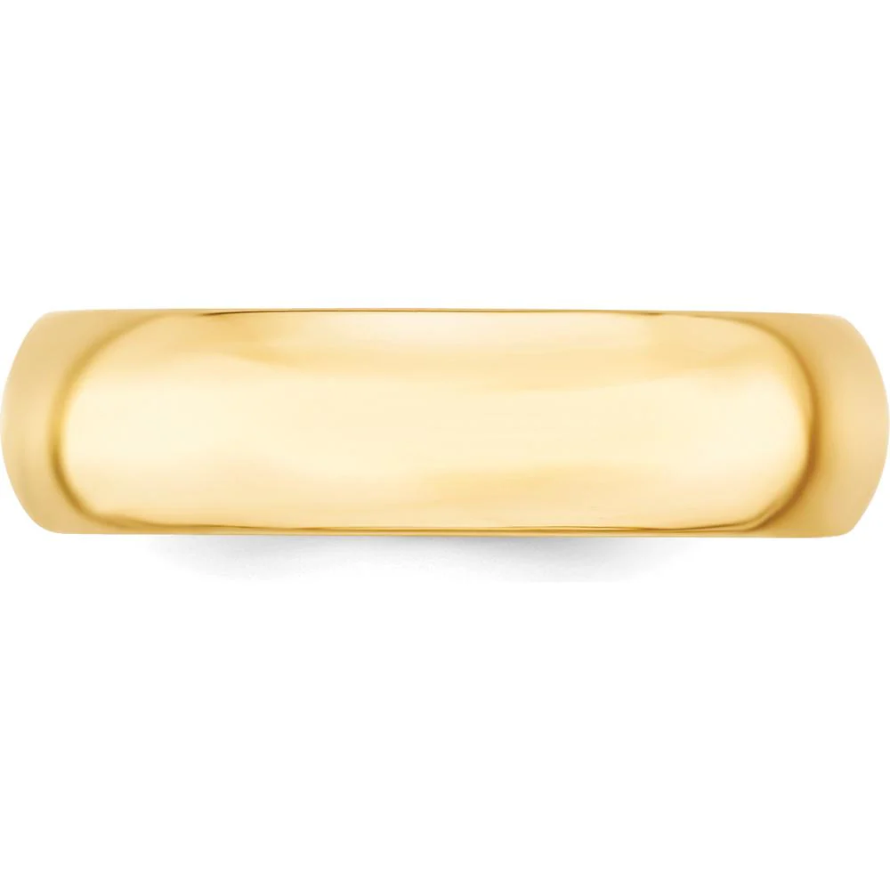 10K Yellow Gold 6mm Comfort Fit Wedding Band - Size 11, Polished Finish by Luciano & Cie - Image 2