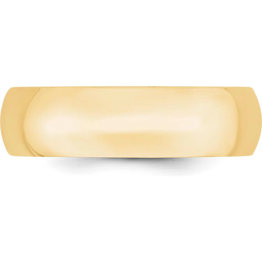 10K Yellow Gold 6mm Lightweight Comfort Fit Wedding Band Size 9 by Luciano & Cie - Image 3
