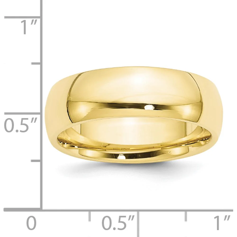 10K Yellow Gold 7mm Comfort Fit Wedding Band Size 13 by Luciano & Cie - Image 3