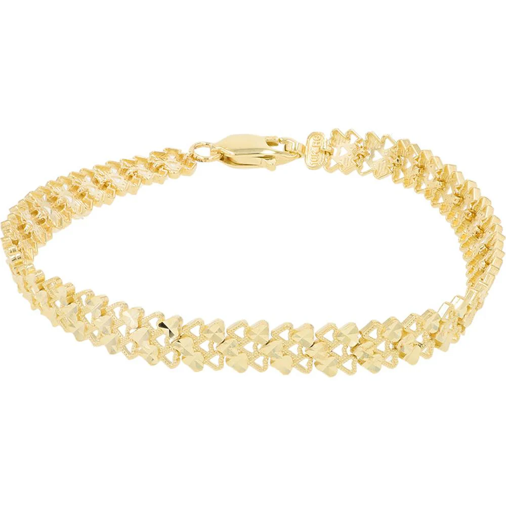 10K Yellow Gold Cable Link Bracelet - 8" 8.20g - Image 2