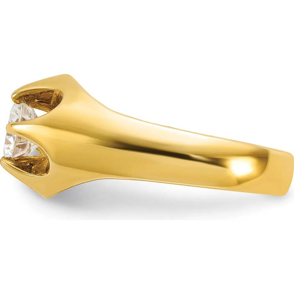 10K Yellow Gold Polished Fancy Men's Ring Mounting by IBGoodman - Image 3