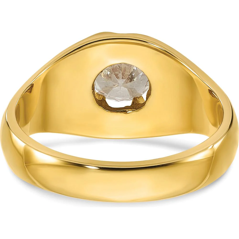 10K Yellow Gold Polished Fancy Men's Ring Mounting by IBGoodman - Image 5