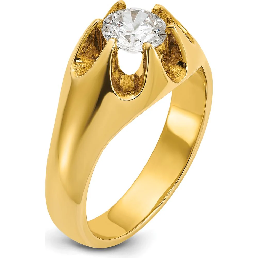 10K Yellow Gold Polished Fancy Men's Ring Mounting by IBGoodman - Image 6