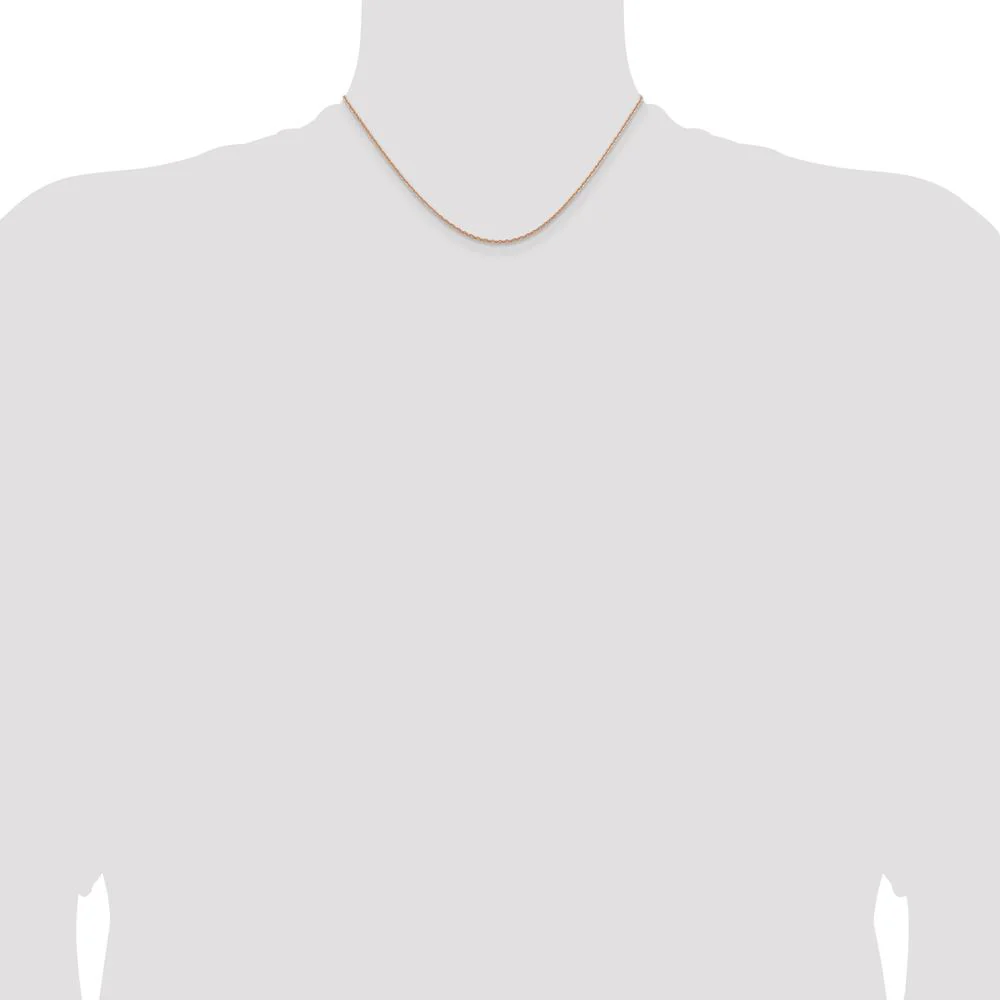 14K Rose Gold 16" Diamond-Cut Cable Chain Necklace with Lobster Clasp by Oro Pregiato - Image 4