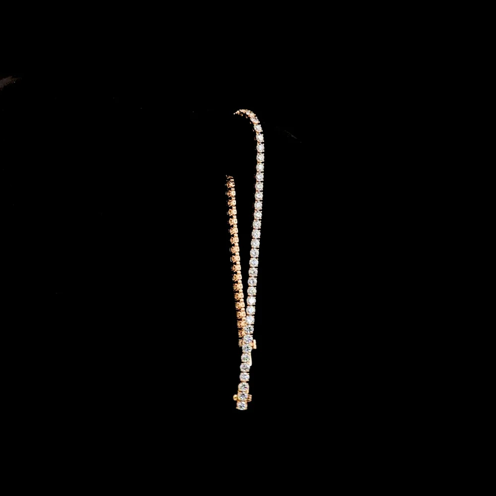 14K Rose Gold 7" Tennis Bracelet with 59 Prong Set Round Lab Diamonds - 5.23 Carats Total Diamond Weight - Covaloro Fine Jewelry - Image 3