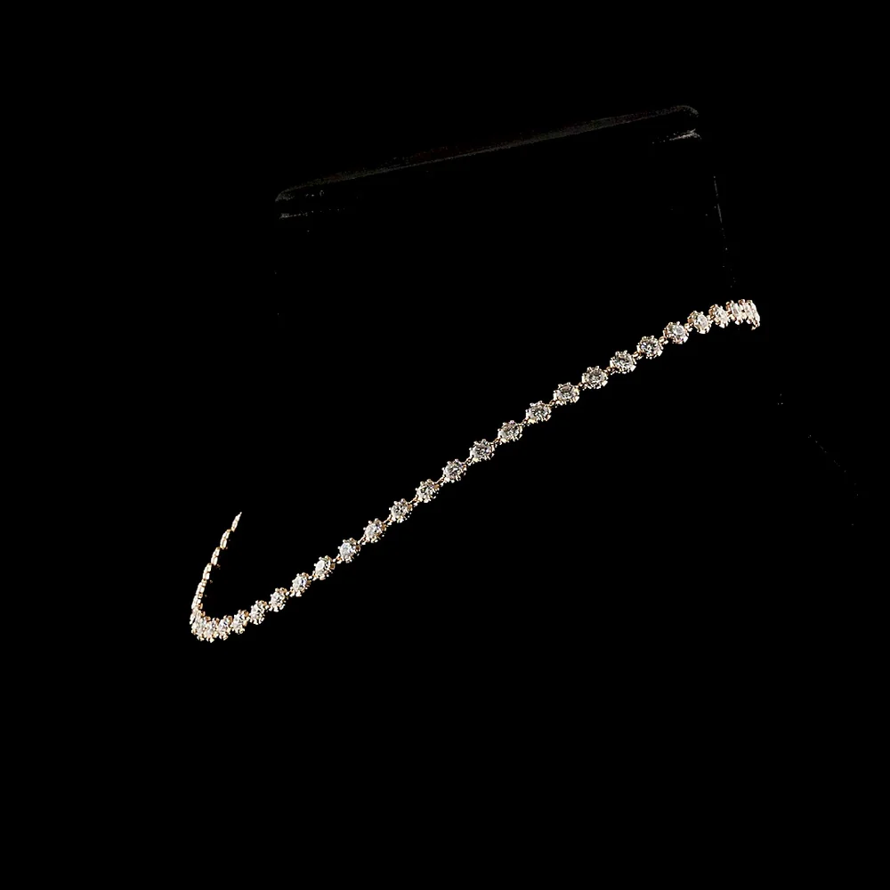 14K Rose Gold Station Necklace with 55 Round Bezel-Prong Set Lab Diamonds - 8.24 Carat Total Weight, E-F Color VS Clarity - Covaloro Fine Jewelry - Image 3