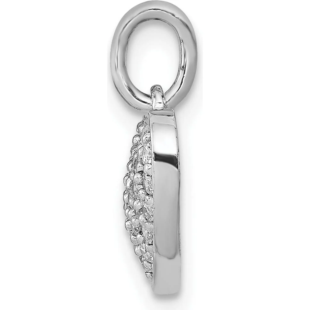 14K White Gold 1/4 Carat Pave Diamond Heart Pendant - 0.25 Carat Total Diamond Weight by Monteluci Fine Jewelry - Image 2