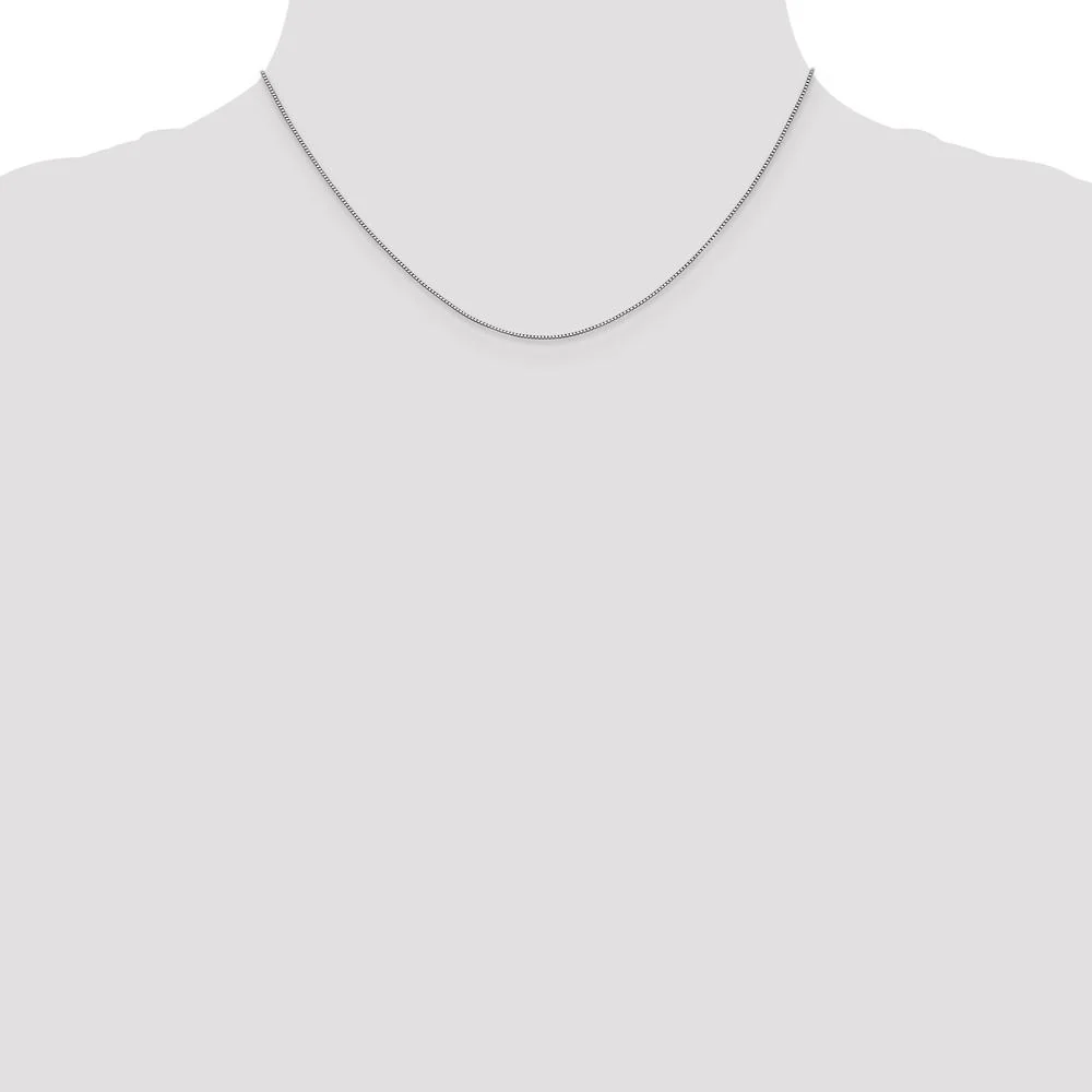 14K White Gold 16" Box Chain Necklace with Lobster Clasp by Oro Pregiato - Image 4