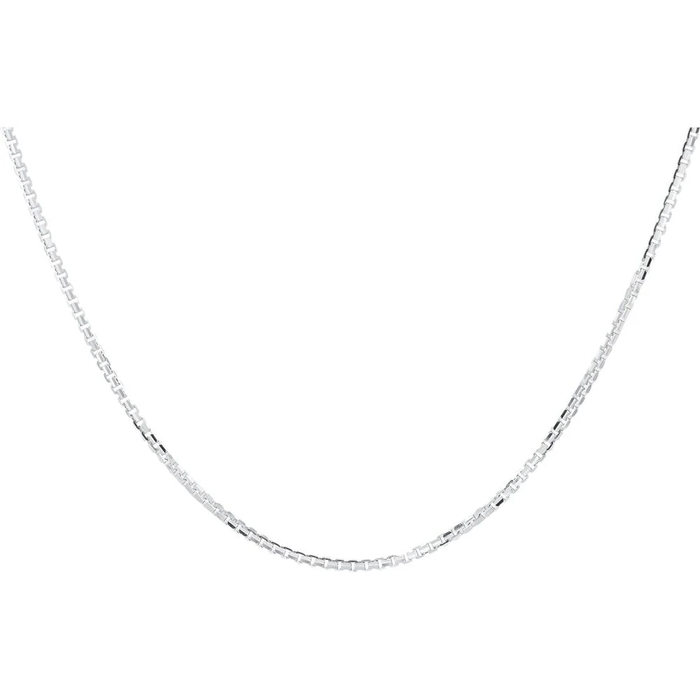 14K White Gold 16 - Inch Box Chain Necklace - 3.25g