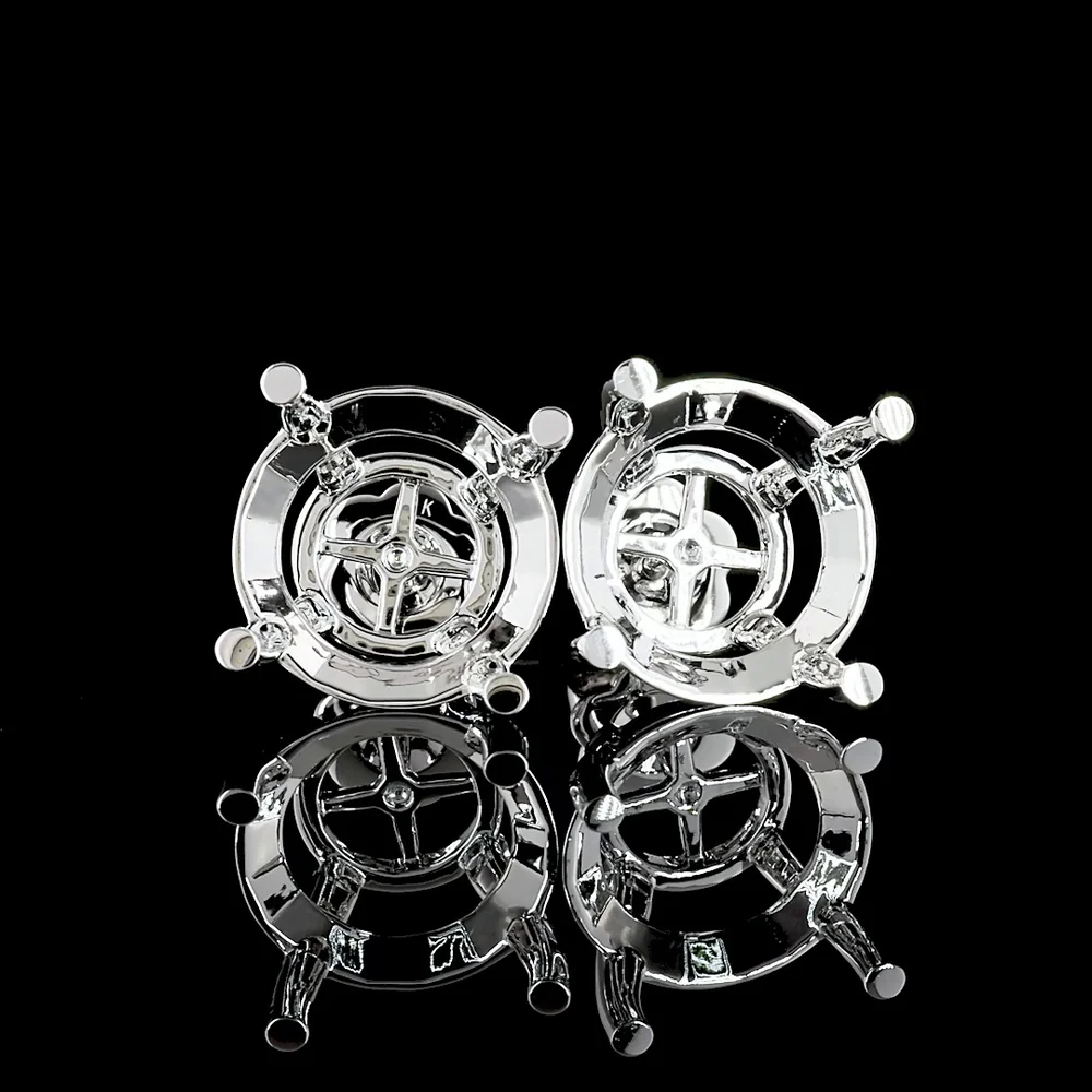 14K White Gold 18.06 Carat Round Brilliant Lab Diamond Stud Earrings - E-F Color VS1 Clarity with GIA Certification - Covaloro Fine Jewelry