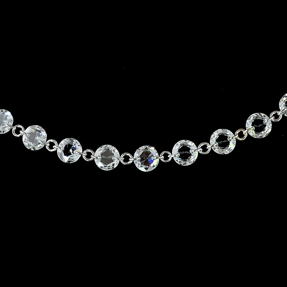 14K White Gold 18" Station Necklace with 78 Rose Cut Round Lab Diamonds - 8.37 Carat Total Weight, E-F Color VS1 Clarity - Covaloro Fine Jewelry - Image 2