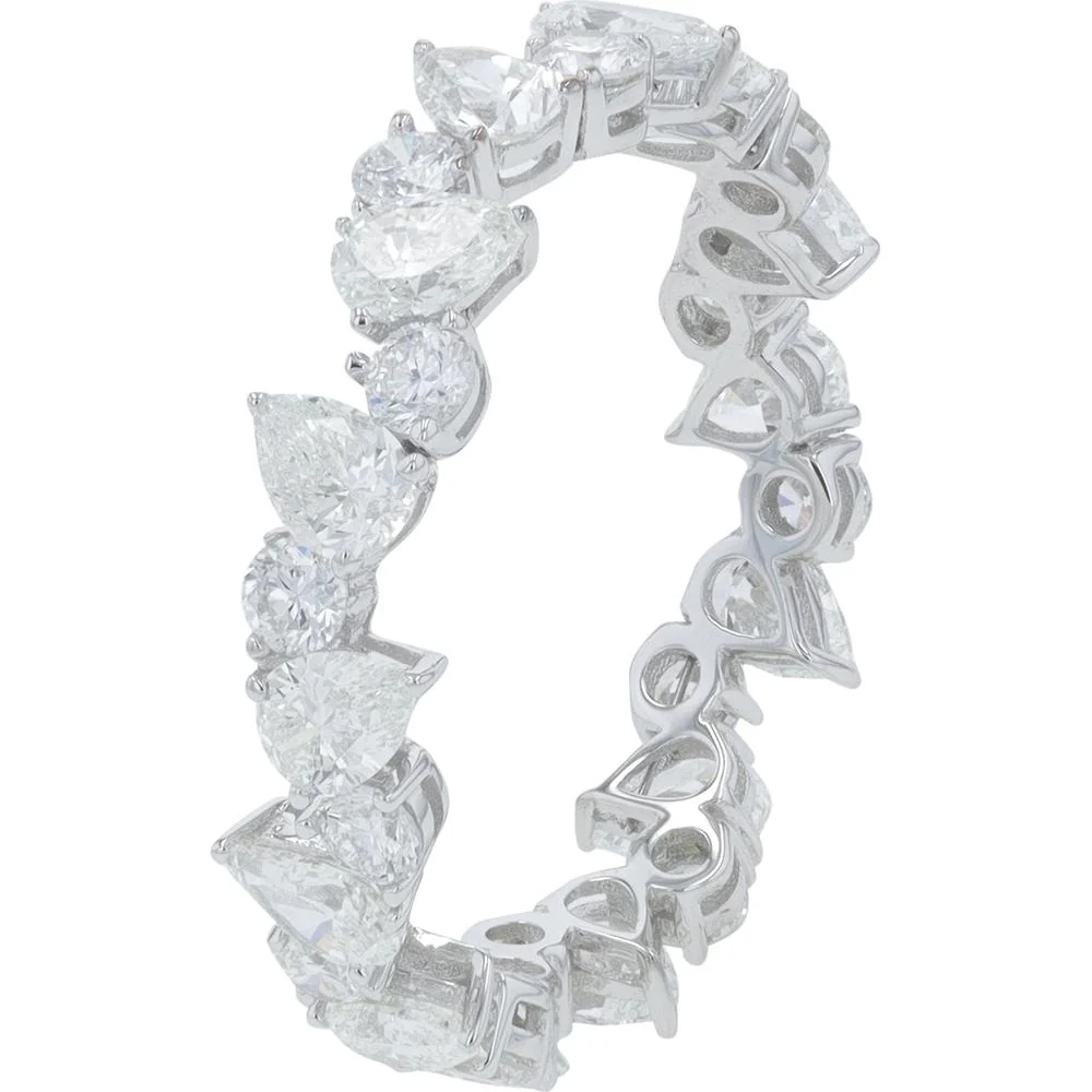 14K White Gold 2.50 Carat Total Weight Lab Grown Diamond Eternity Band