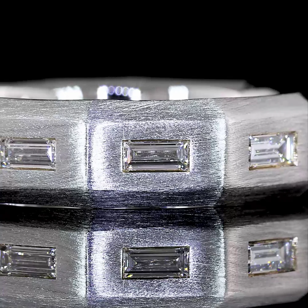 14K White Gold Baguette Diamond Eternity Band with Flush Set East-West Lab Diamonds - 0.99 Carat Total Weight - Covaloro Fine Jewelry - Image 2