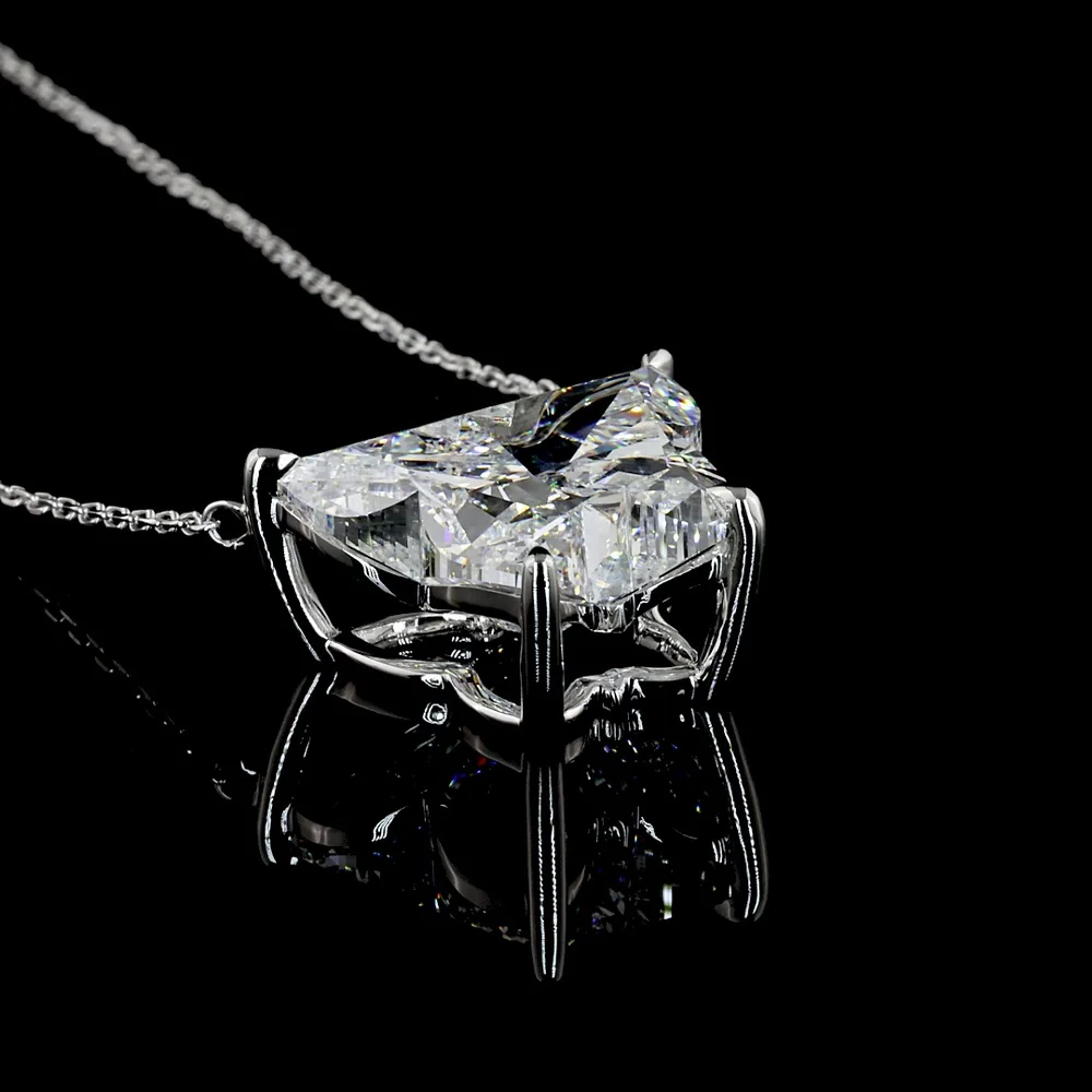 14K White Gold Butterfly Shape Pendant with 8.86 Carat Lab-Grown Diamond - E-F VS1 Clarity - Covaloro Fine Jewelry - Image 2
