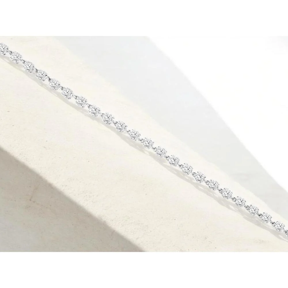 14K White Gold Classic Tennis Bracelet with Prong Set Round Diamonds - 3.00 Carat Total Diamond Weight - Royal Jewelry - Image 2