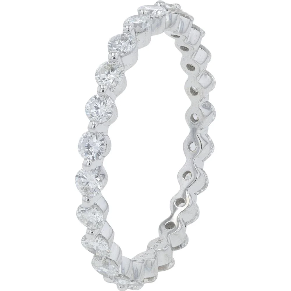 14K White Gold Diamond Eternity Band - 0.95 Carat Total Diamond Weight