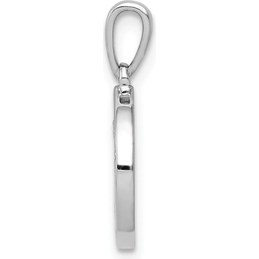 14K White Gold Diamond Paw Print Pendant - 0.02 Carat Total Diamond Weight by Monteluci Fine Jewelry - Image 2