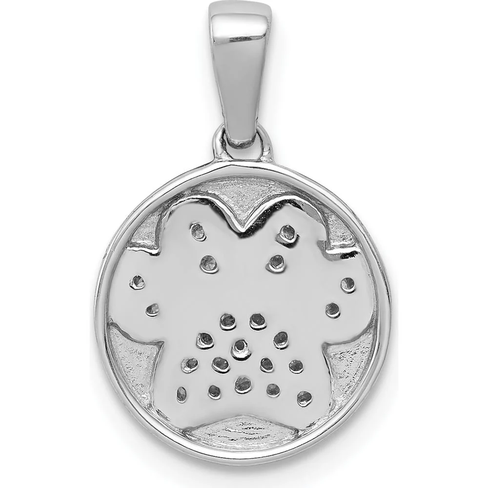 14K White Gold Diamond Paw Print Pendant - 0.02 Carat Total Diamond Weight by Monteluci Fine Jewelry - Image 3