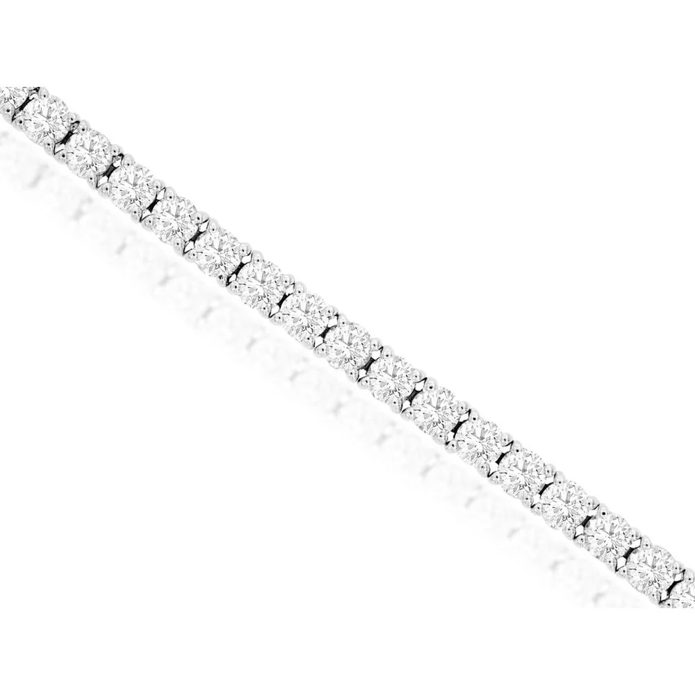 14K White Gold Diamond Tennis Bracelet - 5.00 Carats Total Diamond Weight - Royal Jewelry