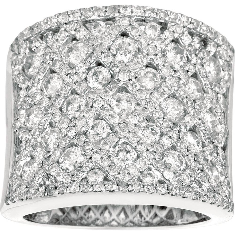 14K White Gold Diamond Wedding Band - 2.75 Carats Total Diamond Weight - Royal Jewelry