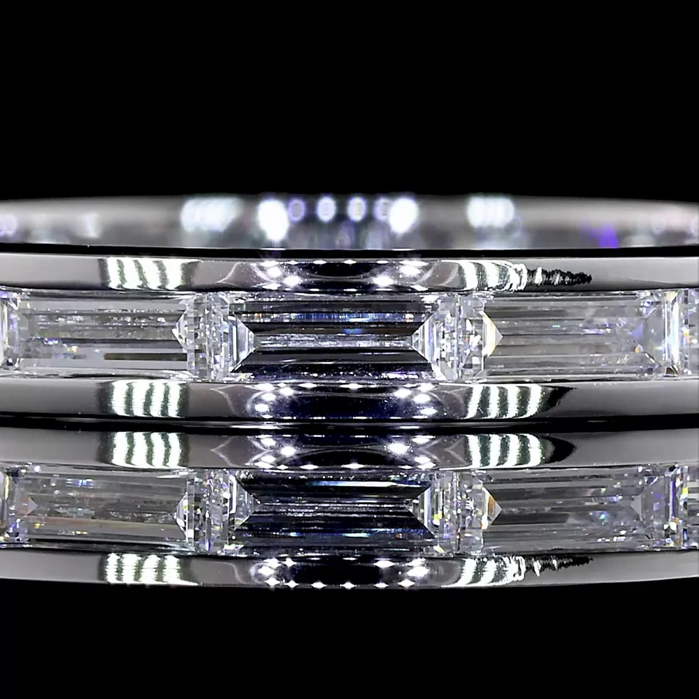 14K White Gold East-West Baguette Diamond Eternity Band with Channel Setting - 1.23 Carats Total Diamond Weight - Covaloro Fine Jewelry - Image 2
