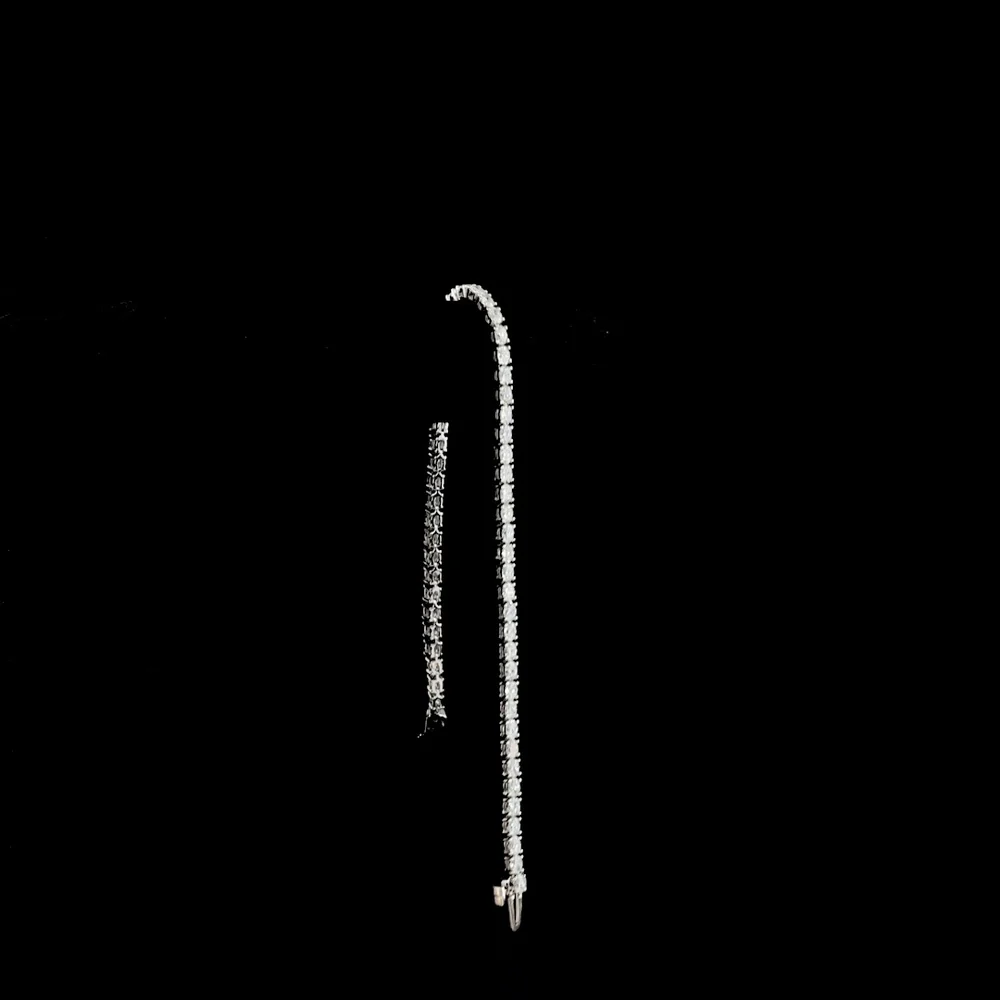 14K White Gold East-West Oval Cut Lab Diamond Tennis Bracelet - 3.01 Carat Total Weight - E-F Color VS Clarity - Covaloro Fine Jewelry - Image 3