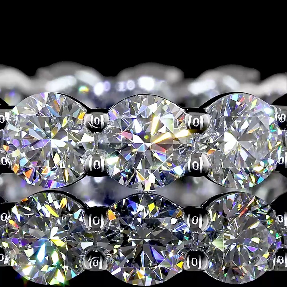 14K White Gold Eternity Band with 17 Prong-Set Round Brilliant Cut Lab Diamonds - 2.73 Carat Total Weight, E-F Color, VS Clarity - Covaloro Fine Jewelry - Image 2