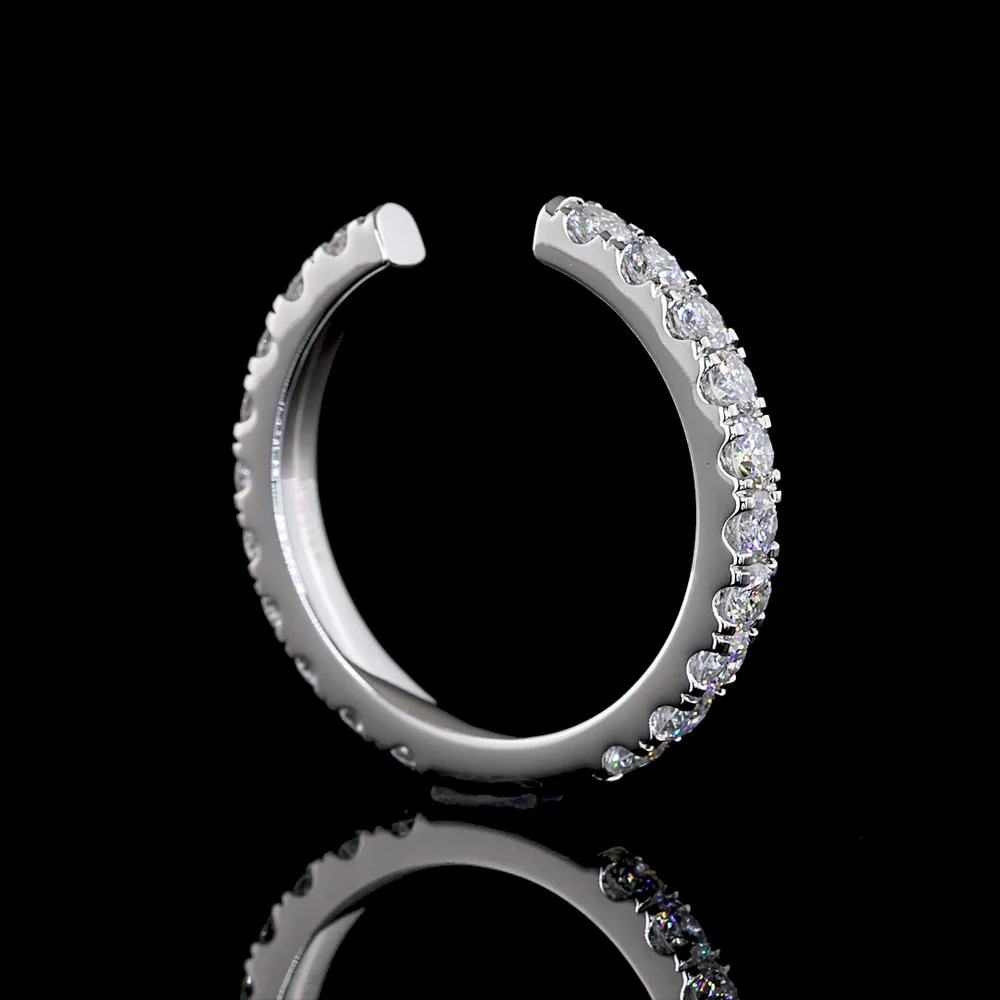 14K White Gold Eternity Band with 20 Brilliant Cut Lab Diamonds in Micro Pavé Setting - 0.92 Carat Total Diamond Weight - Covaloro Fine Jewelry - Image 3