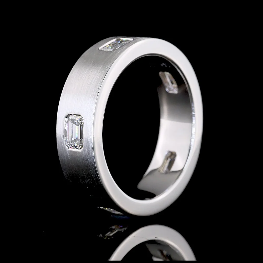 14K White Gold Eternity Band with Flush Set East-West Emerald Cut Lab Diamonds - 1.19 Carat Total Weight - Covaloro Fine Jewelry - Image 4