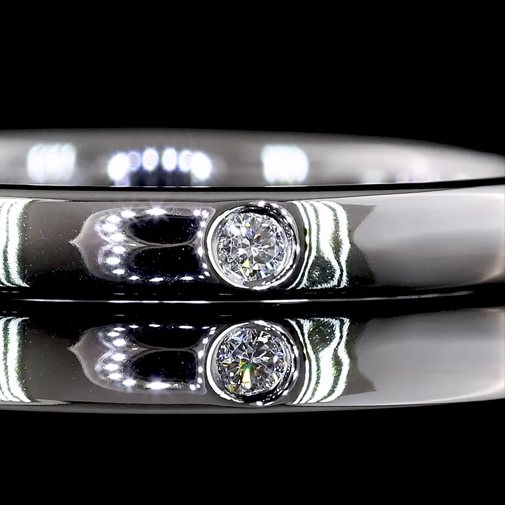 14K White Gold Eternity Band with Flush Set Round Lab Diamonds - 0.13 Carat Total Weight - Covaloro Fine Jewelry - Image 2