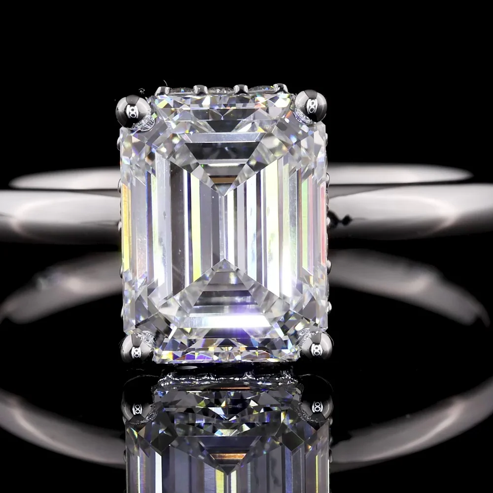14K White Gold Eternity Band with Pave Set Round Lab Diamonds - 0.60 Carat Total Weight, 33 Stones - Covaloro Fine Jewelry - Image 2